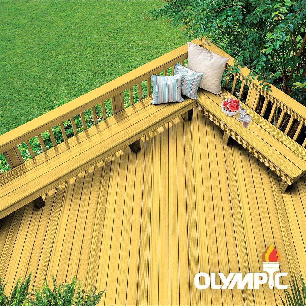 Olympic Maximum 1 gal. Honey Gold Exterior Stain and Sealant in One - Super Arbor
