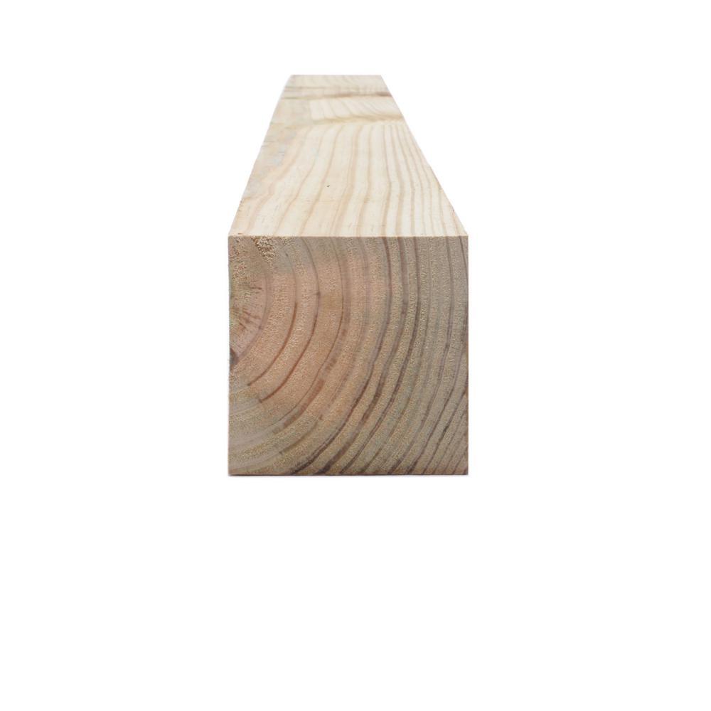 4 in. x 4 in. x 6 ft. #2 Ground Contact Pressure-Treated Timber - Super Arbor