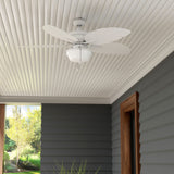 Harbor Breeze Waveport 52-in White LED Indoor/Outdoor Ceiling Fan (5-Blade)