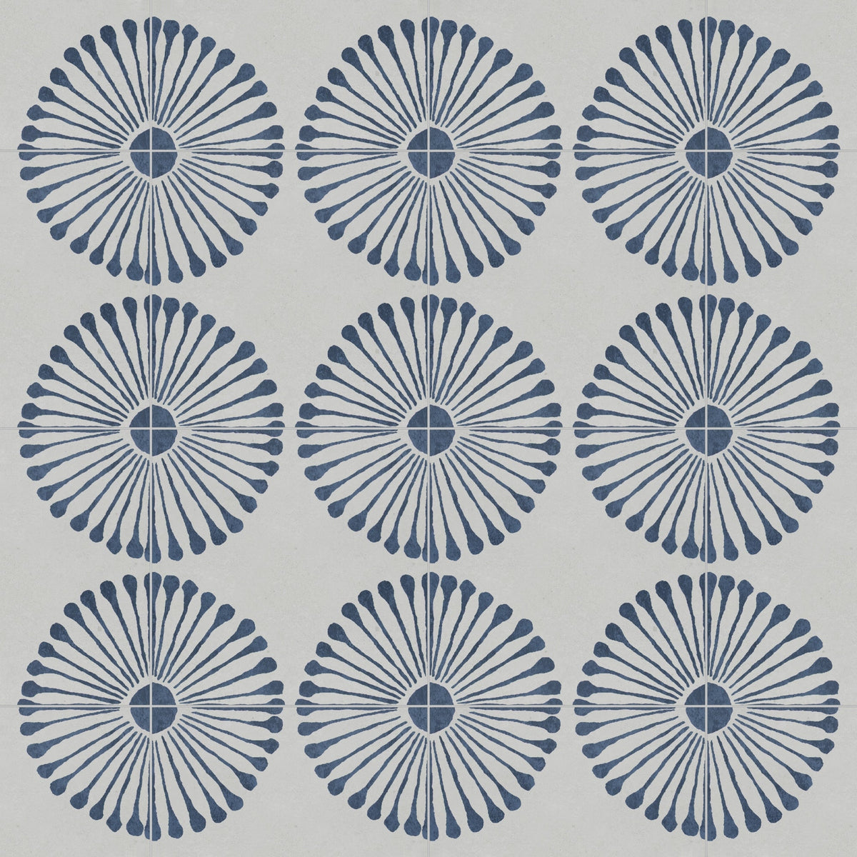 SUNWINGS Sunflower Patterend Blue 9-in x 9-in Matte Composite Patterned Peel and stick Mosaic Floor and Wall Tile product image