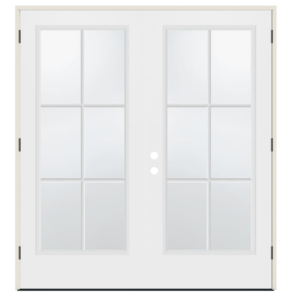 JELD-WEN 72-in x 80-in Steel French, Left-hand inswing – product-only view