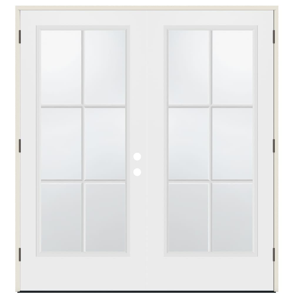 JELD-WEN 72-in x 80-in Steel French, Right-hand inswing – product-only view