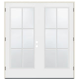 JELD-WEN 72-in x 80-in Steel French, Right-hand inswing – product-only view