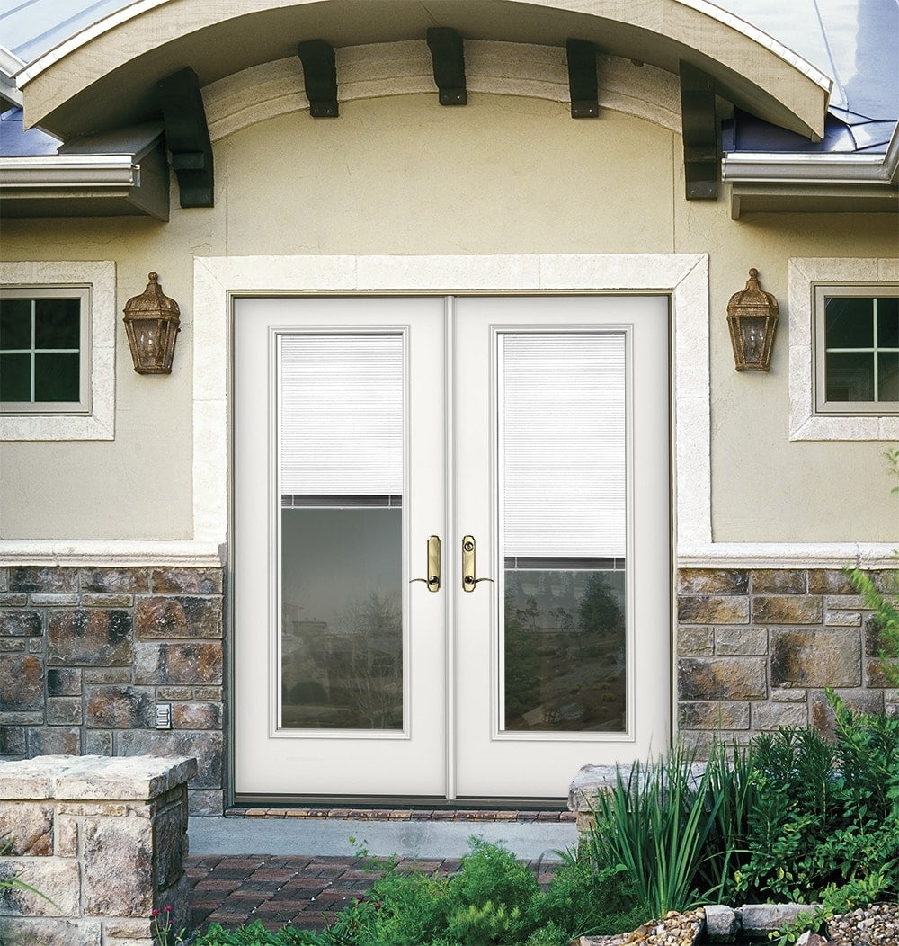 JELD-WEN 72-in x 80-in Steel French, Right-hand inswing – installed room view