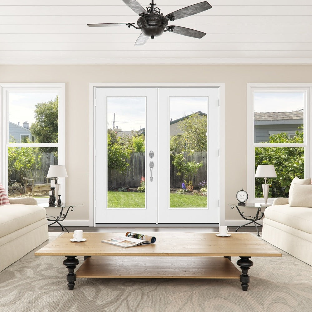 JELD-WEN 72-in x 80-in Fiberglass French, Right-hand inswing – additional view 4