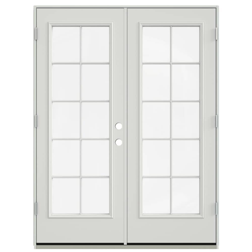 JELD-WEN 72-in x 80-in Steel French, Right-hand inswing – product-only view