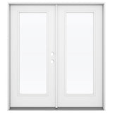 JELD-WEN 72-in x 80-in 4-9/16-in Low-E Primed Steel French Left-Hand Inswing Double Patio Door