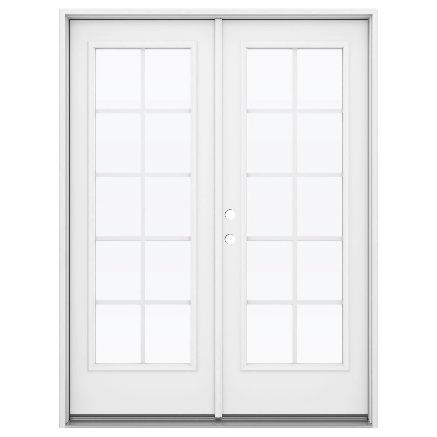 JELD-WEN 72-in x 80-in Steel French, Right-hand inswing – primary product view