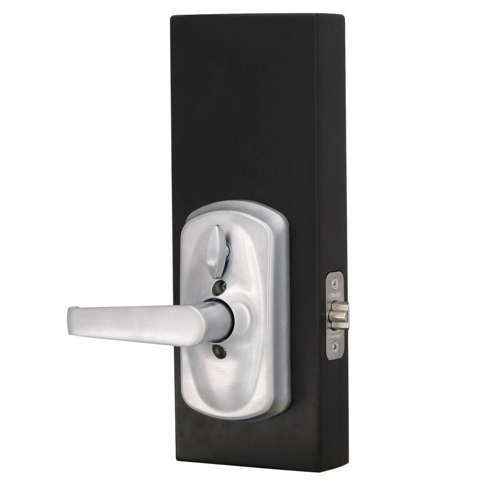 Plymouth Satin Chrome Electronic Door Lock with Elan Door Lever Featuring Flex Lock - Super Arbor