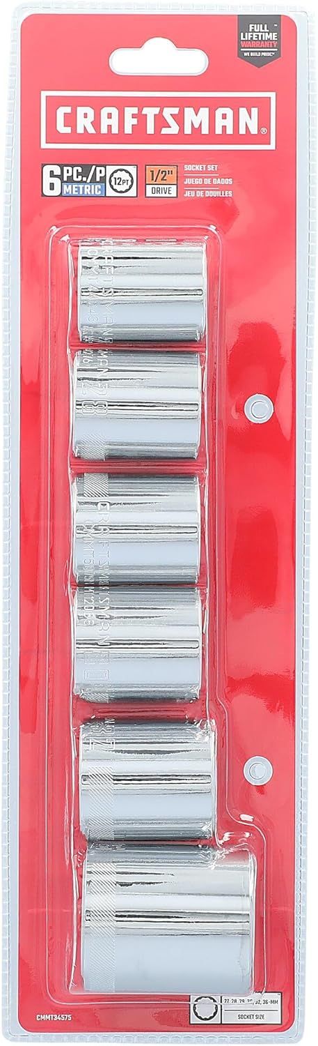 Craftsman Metric 12 Point Socket Set, 6 pc