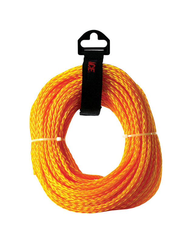 Ace 1/4 in. x 100 ft Gold Hollow Braid Polypropylene Rope