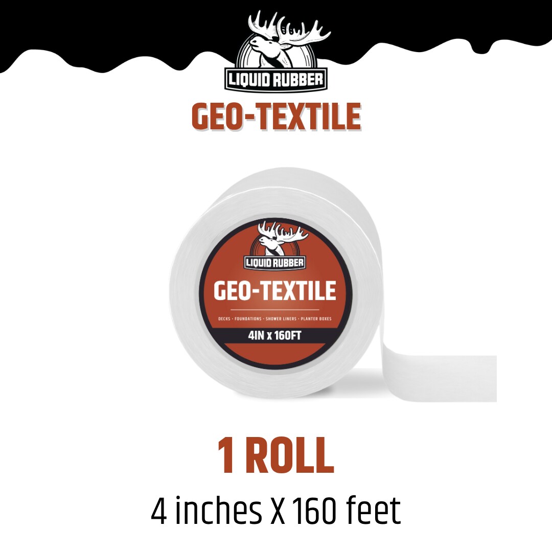 Liquid Rubber Geo-Textile Polyester Roof Fabric, 4-in x 160-ft Reinforcing Roll