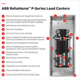 ABB ReliaHome P-Series 200-Amp 8-space load center - angle view