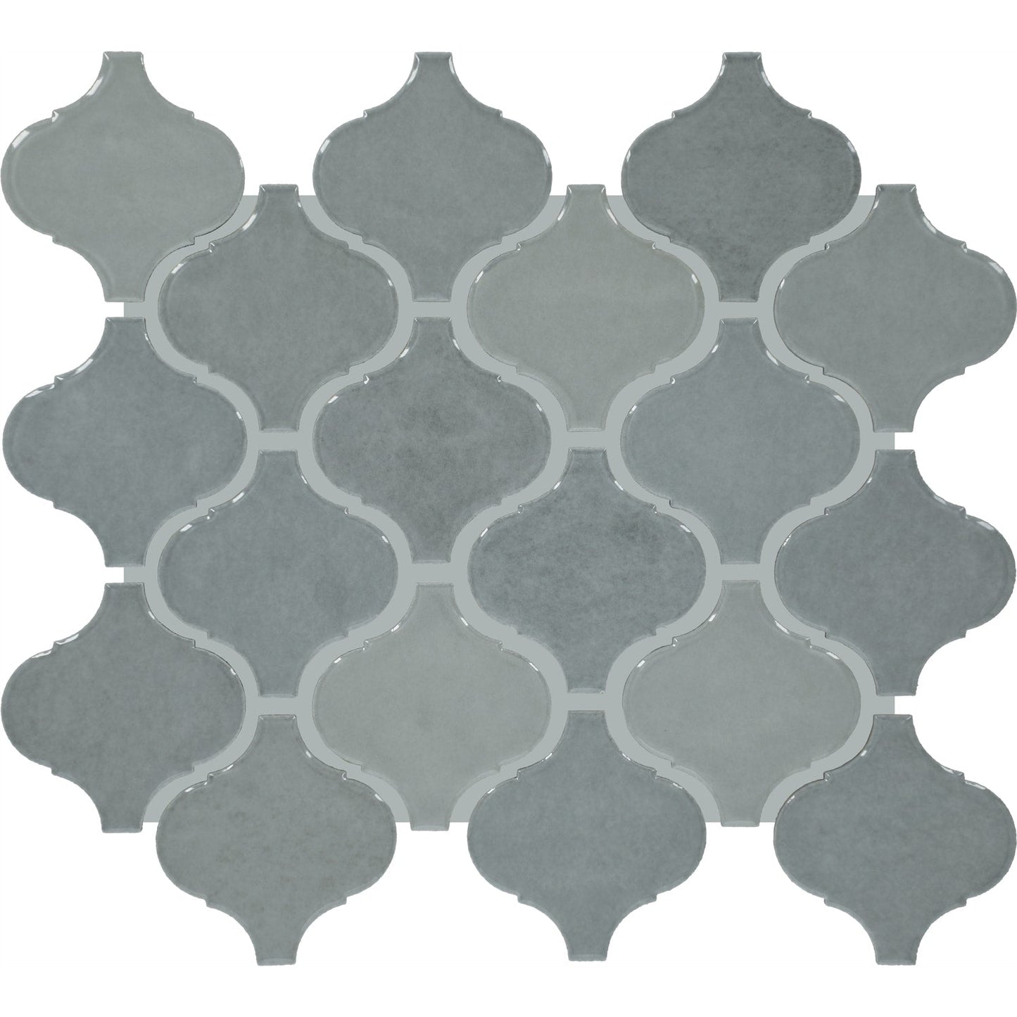 Daltile Handcrafted Artistry Tea Party 11-in x 12-in Glossy Ceramic Handcrafted look Arabesque Mosaic Wall Tile product image
