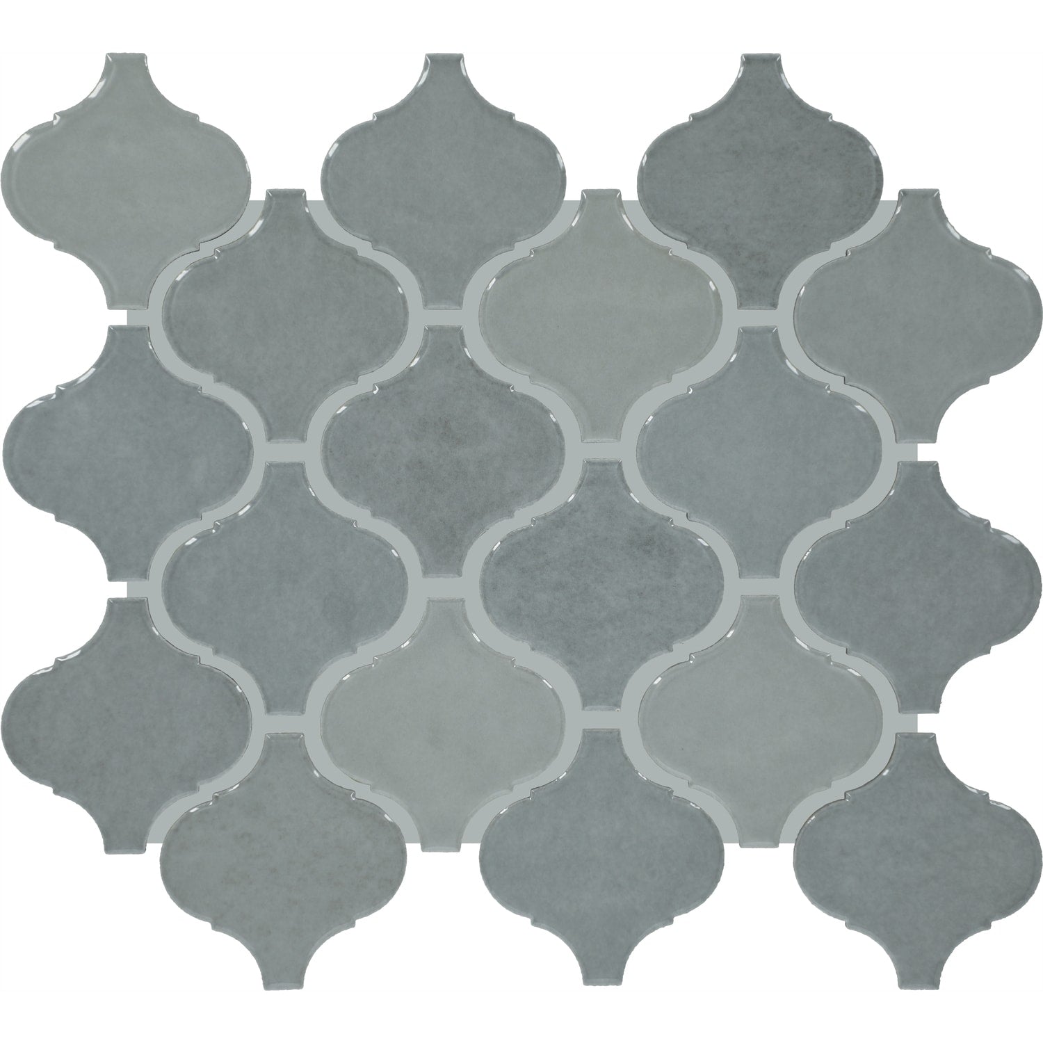 Daltile Handcrafted Artistry Tea Party 11-in x 12-in Glossy Ceramic Handcrafted look Arabesque Mosaic Wall Tile product image