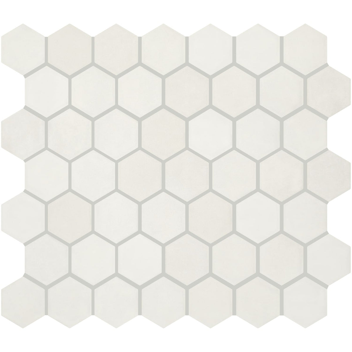 Daltile Handcrafted Artistry Blanca 10-in x 12-in Matte Ceramic Handcrafted look Hexagon Mosaic Floor and Wall Tile product image