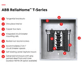 ABB ReliaHome T-Series 125-Amp 4-space load center - angle view