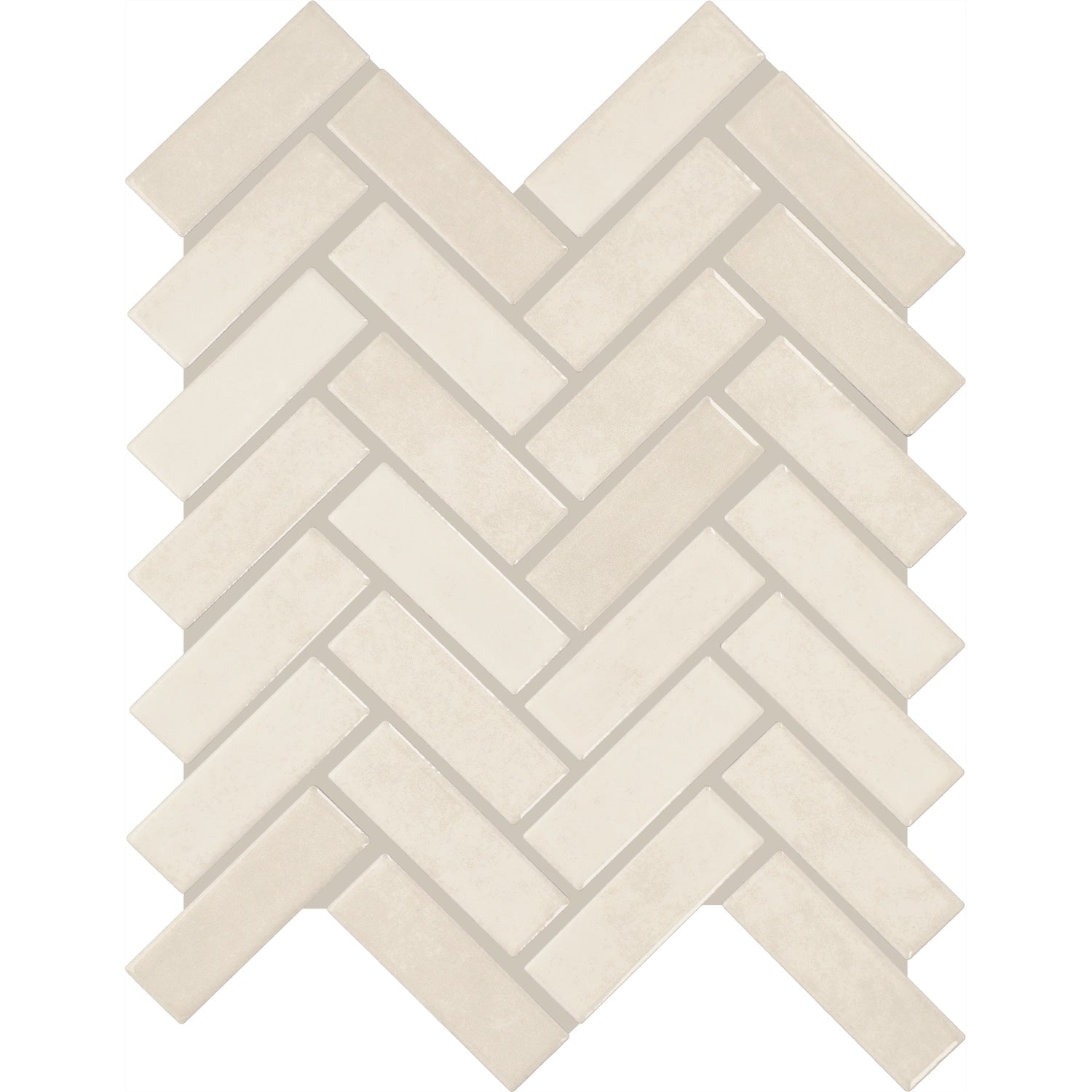 Daltile Handcrafted Artistry Canvas 9-in x 12-in Glossy Ceramic Handcrafted look Herringbone Mosaic Wall Tile product image