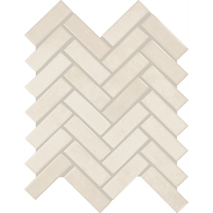 Daltile Handcrafted Artistry Canvas 9-in x 12-in Glossy Ceramic Handcrafted look Herringbone Mosaic Wall Tile product image