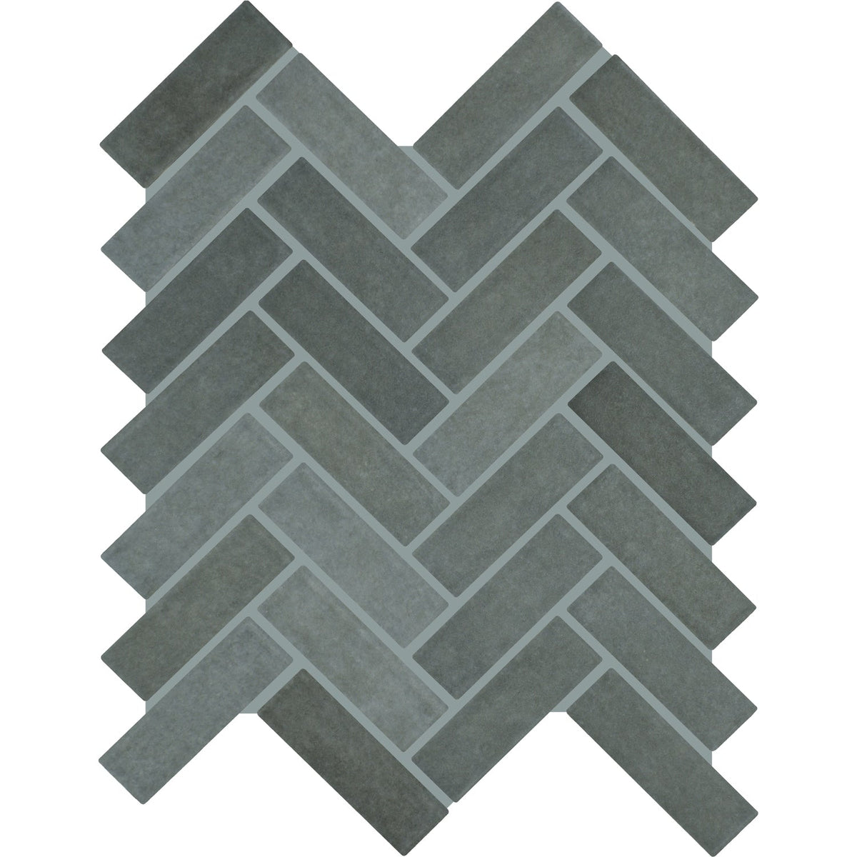 Daltile Handcrafted Artistry Ocean Twilight 9-in x 12-in Matte Ceramic Handcrafted look Herringbone Mosaic Floor and Wall Tile product image