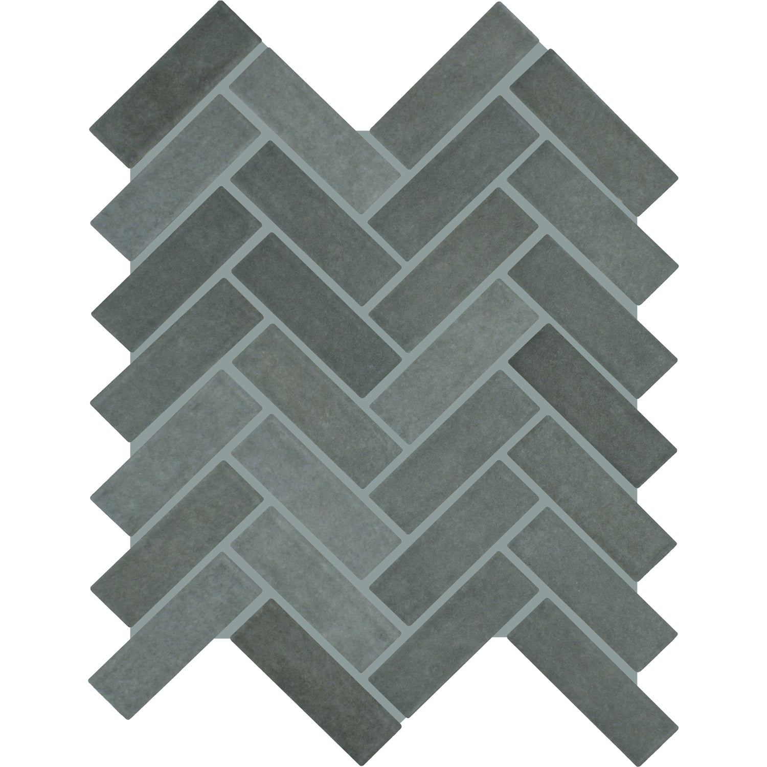 Daltile Handcrafted Artistry Ocean Twilight 9-in x 12-in Matte Ceramic Handcrafted look Herringbone Mosaic Floor and Wall Tile product image