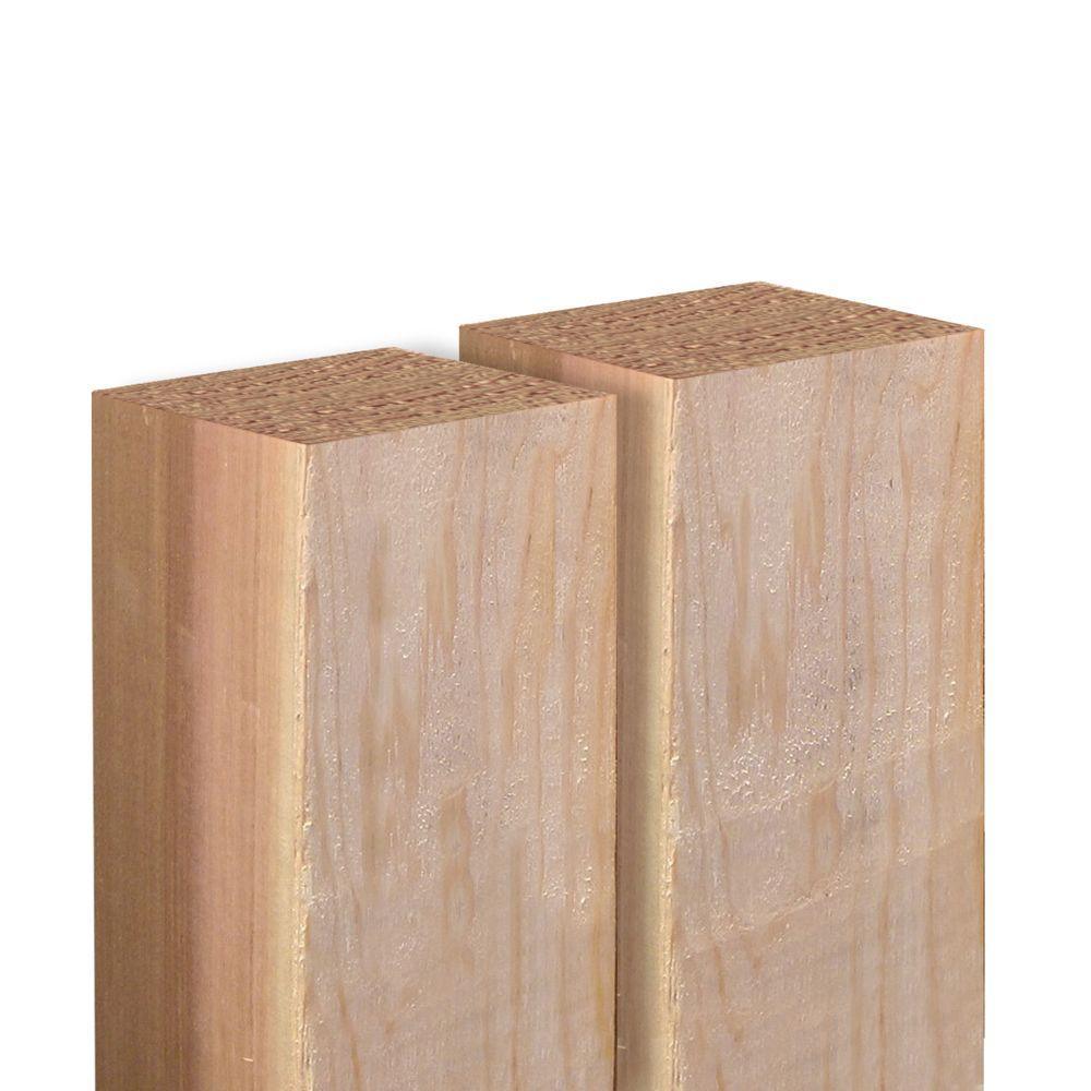 4 in. x 4 in. x 8 ft. Western Red Cedar Fence Post (2-Pack) - Super Arbor