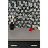 MSI Henley Hexagon 12 in. x 12 in. x 10 mm Textured Marble Mesh-Mounted Mosaic Tile (10 sq. ft. / case)