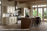 Project Source Oak Brook 36-in W x 35-in H x 23.75-in D Unfinished Oak Lazy Susan Corner Base Cabinet, Fully Assembled