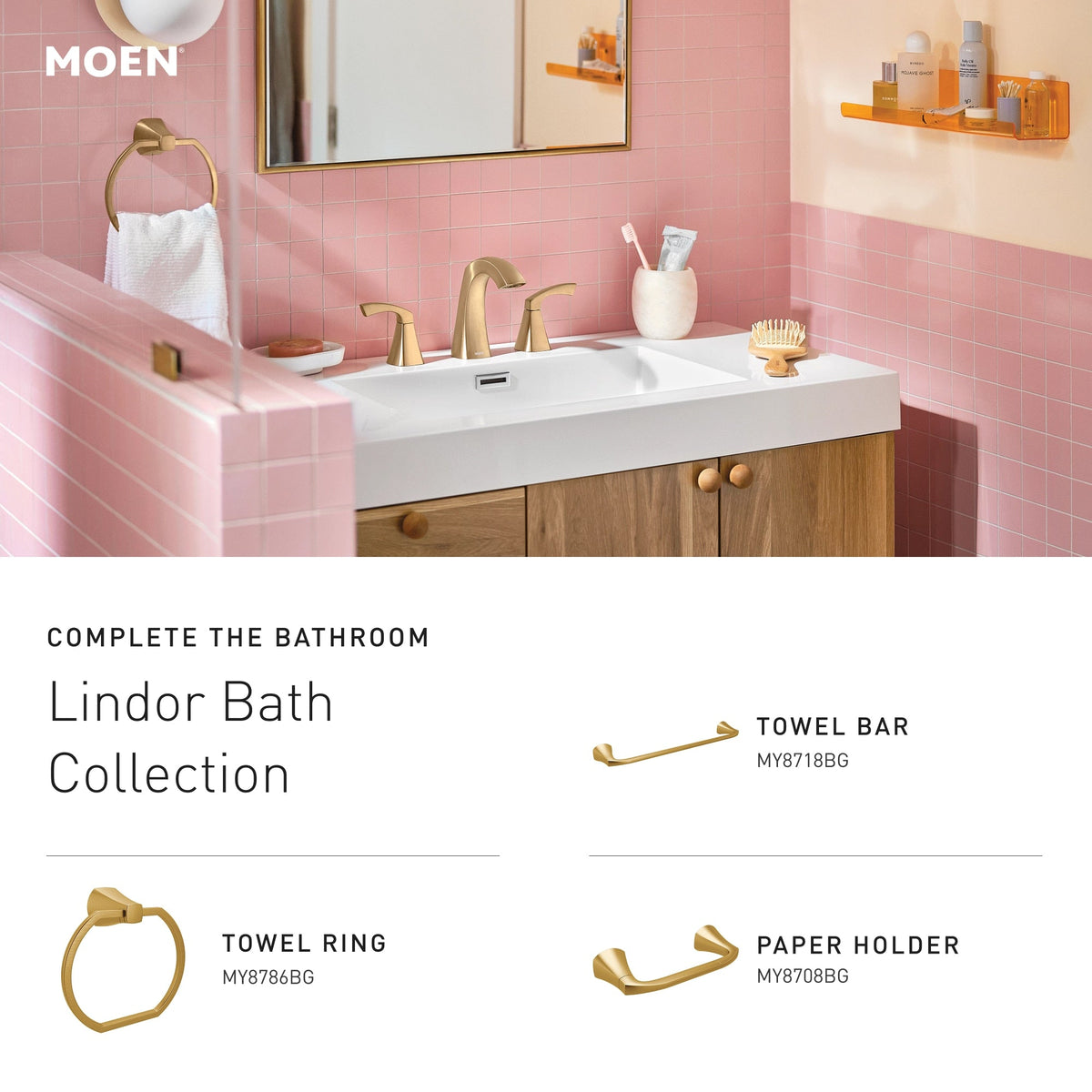Moen Lindor Spot Resist Brushed Nickel 1-Handle Bathtub and Shower Faucet with Valve