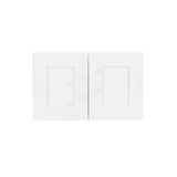 Lancaster Shaker Assembled 24x18x12 in. Wall Cabinet with 2 Doors No Shelf in White - Super Arbor