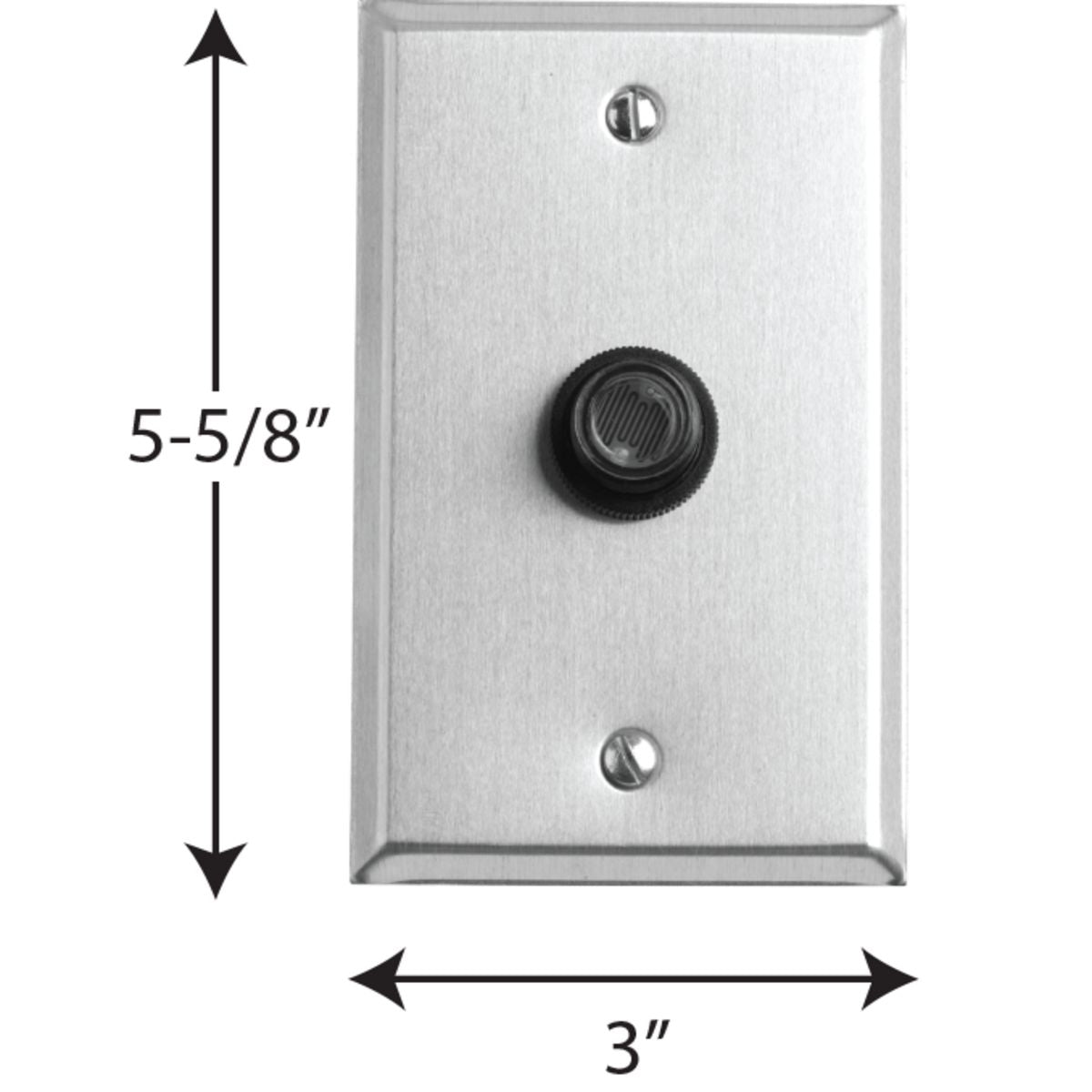 Progress Lighting Tork Photocontrol, Wire-In Light Sensor, 120VAC, 5-5/8 in H x 3 in W