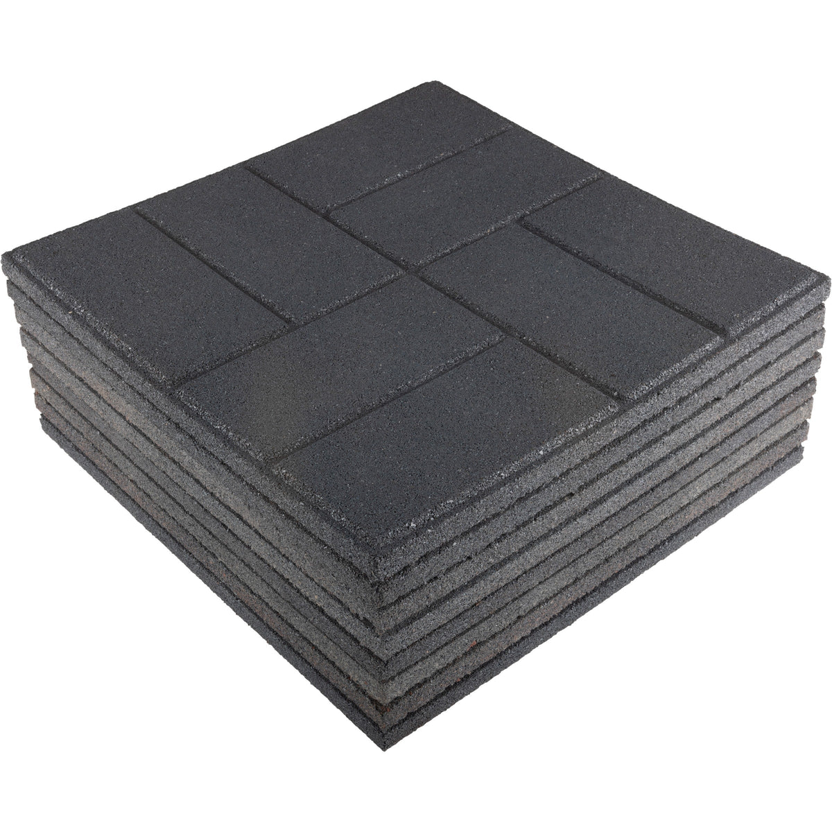 Pure Garden Rubber Deck Tiles 8-Pack - 14.2SQFT Outdoor Flooring Pavers - Gray product image