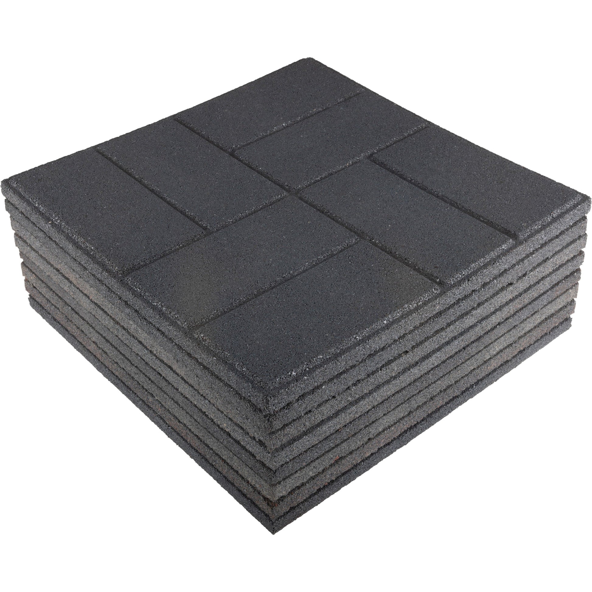 Pure Garden Rubber Deck Tiles 8-Pack - 14.2SQFT Outdoor Flooring Pavers - Gray product image