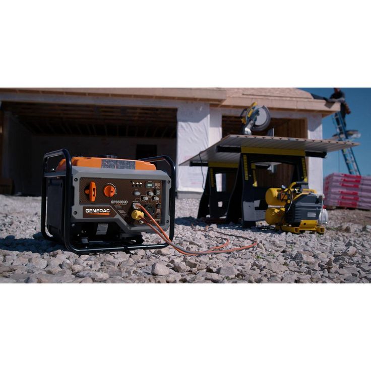 Generac GP3500iO 3500-Watt Gasoline Powered Recoil Start Inverter Generator with PowerRush Technology -Open Frame - 50 State/CSA