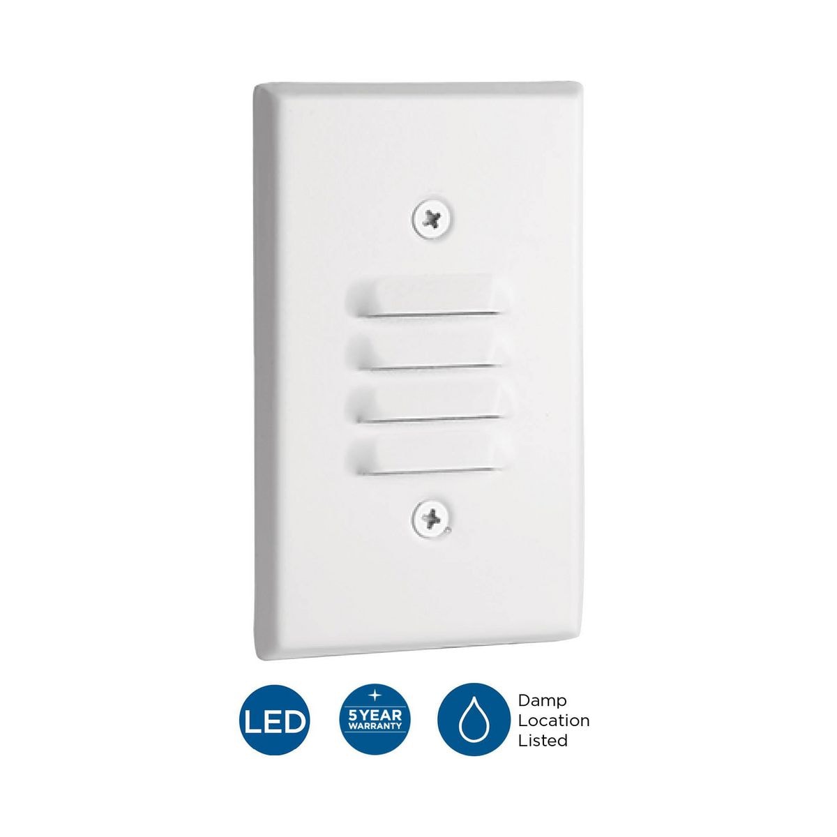 Progress Lighting LED Step Light, 1-Watt, White, Hardwired Line Voltage