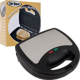 3-in-1 750-Watt Black Panini Press with Removable Plates