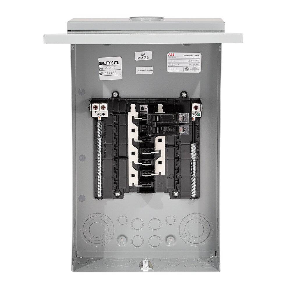 ABB ReliaHome T-Series 100-Amp 12-space load center - detail view