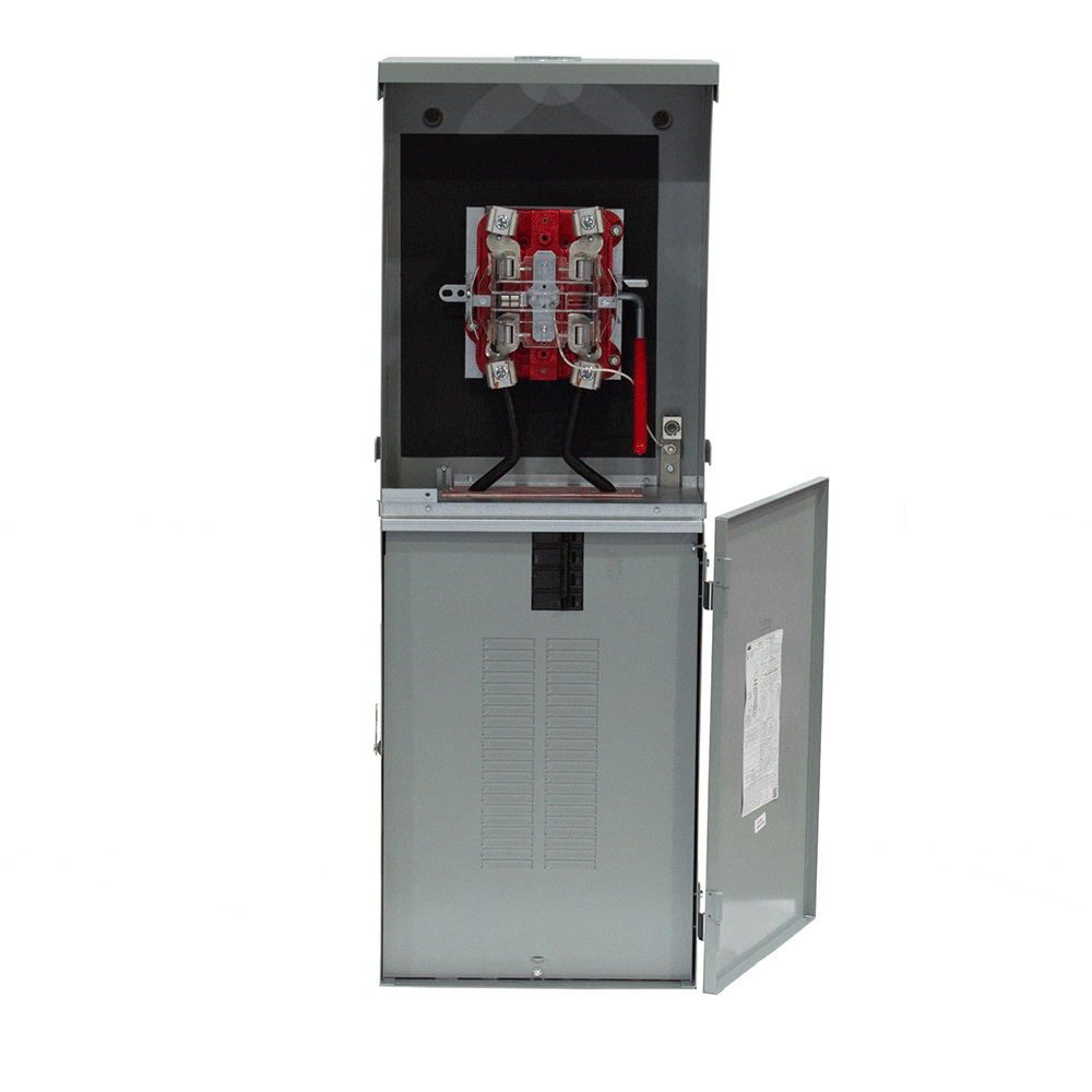 ABB ReliaHome 200-Amp 20-space load center - angle view