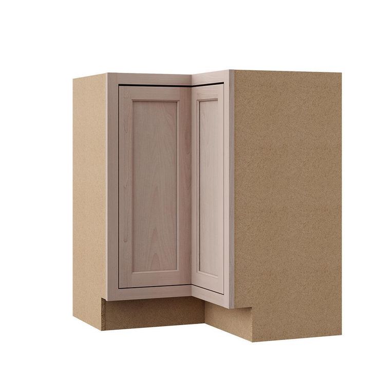 Hampton Assembled 28.5x34.5x16.5 in. Lazy Susan Corner Base Kitchen Cabinet in Unfinished Beech