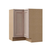 Hampton Assembled 28.5x34.5x16.5 in. Lazy Susan Corner Base Kitchen Cabinet in Unfinished Beech