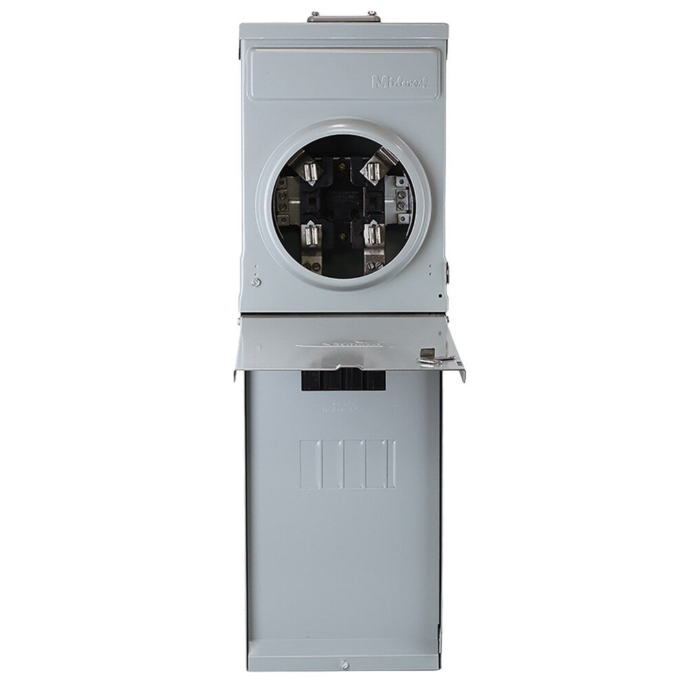 Midwest Compatible with ABB and GE THQL, THHQL Standard, Pigtail AFCI, GFCI and DFCI breakers 200-Amp 4-space load center - interior view