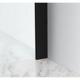 Kamaya 44 - 48 in. x 76 in. Completely Frameless Sliding Shower Door in Matte Black, Left Opening - Super Arbor
