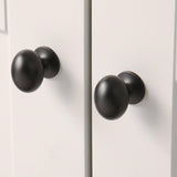Large Football 1-3/8 in. matte black Classic Oval Cabinet Knob (25-Pack)