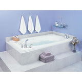 Alydar II 72 in. Acrylic Reversible Drain Rectangular Drop-In Soaking Bathtub in White