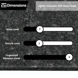 VT Dimensions Formica Midnight Stone Etchings 10-ft Straight Laminate Kitchen Countertop with Integrated Backsplash (120-in L x 25.5-in D x 0.75-in T)