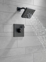 Delta Ara Matte Black 1-Handle Shower Faucet, Trim Only