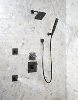 Delta Ara Matte Black 1-Handle Shower Faucet, Trim Only