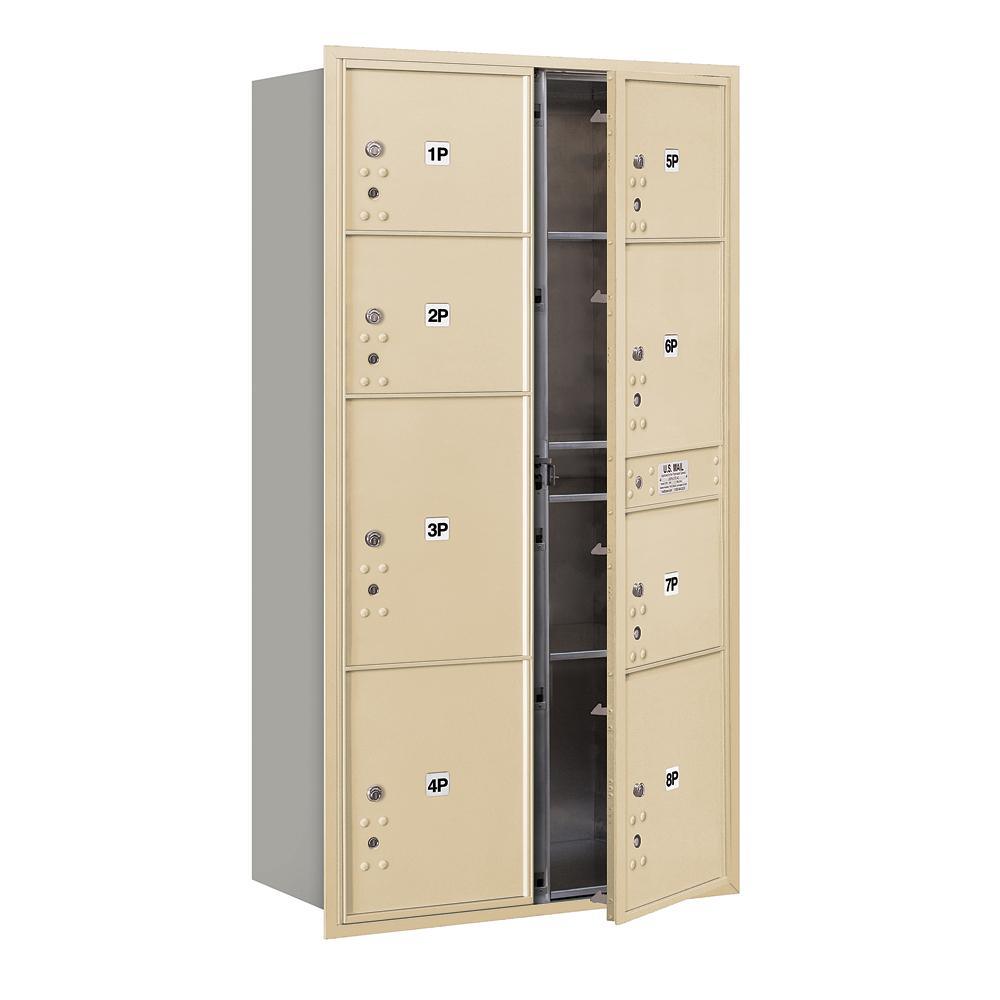 3700 Horizontal Series 8-Parcel Locker Recessed Mount Mailbox - Super Arbor