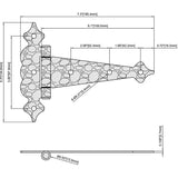 Everbilt 6 in. Black Decorative Hammered Gate Tee Hinge