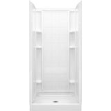 Ensemble 36 in. x 72-1/2 in. 1-Piece Direct-to-Stud Shower Back Wall in White - Super Arbor